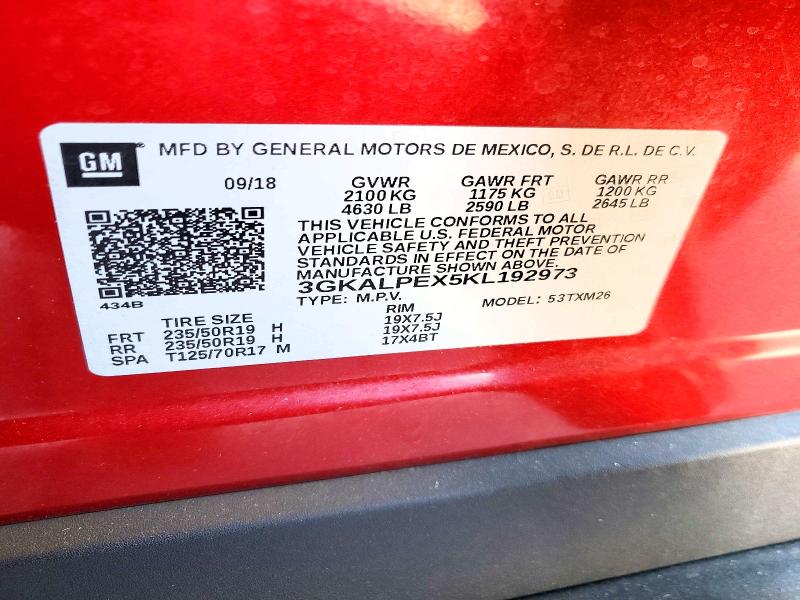 Продаж на аукціоні авто 2019 Gmc Terrain, vin: 3GKALPEX5KL192973, номер лоту: 58292026