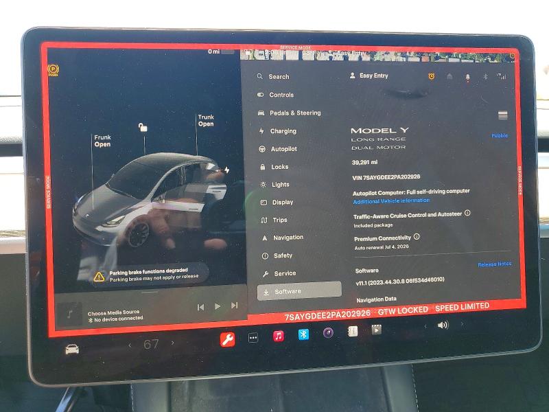 Продаж на аукціоні авто 2023 Tesla Model Y, vin: 7SAYGDEE2PA202926, номер лоту: 57257526