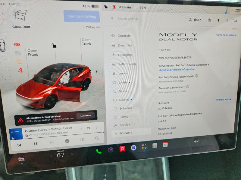 Продаж на аукціоні авто 2026 Tesla Model Y, vin: 7SAYGDEE1TF628538, номер лоту: 56887806