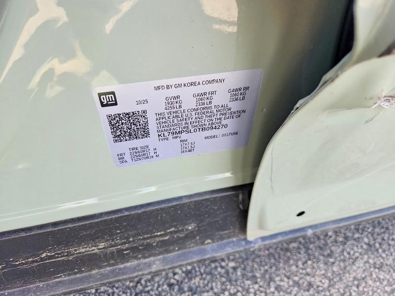 Aukcja sprzedaży 2026 Chevrolet Trailblazer, vin: KL79MPSL0TB094270, numer aukcji: 56130456