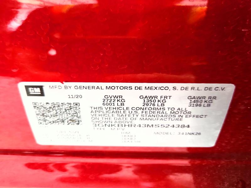 55148826 :رقم المزاد ، 3GNKBHR43MS524384 vin ، 2021 Chevrolet Blazer مزاد بيع