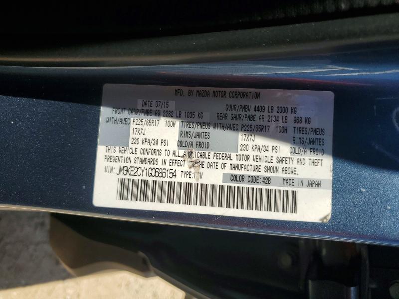 Продажа на аукционе авто 2016 Mazda Cx-5, vin: JM3KE2CY1G0686154, номер лота: 57858036