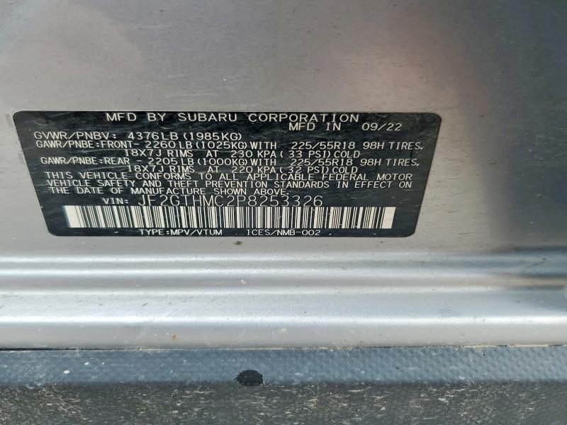 Продажа на аукционе авто 2023 Subaru Crosstrek, vin: JF2GTHMC2P8253326, номер лота: 56756516