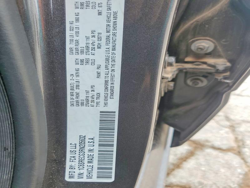 Продаж на аукціоні авто 2024 Ram 1500, vin: 1C6SRECG3RN205632, номер лоту: 58087266