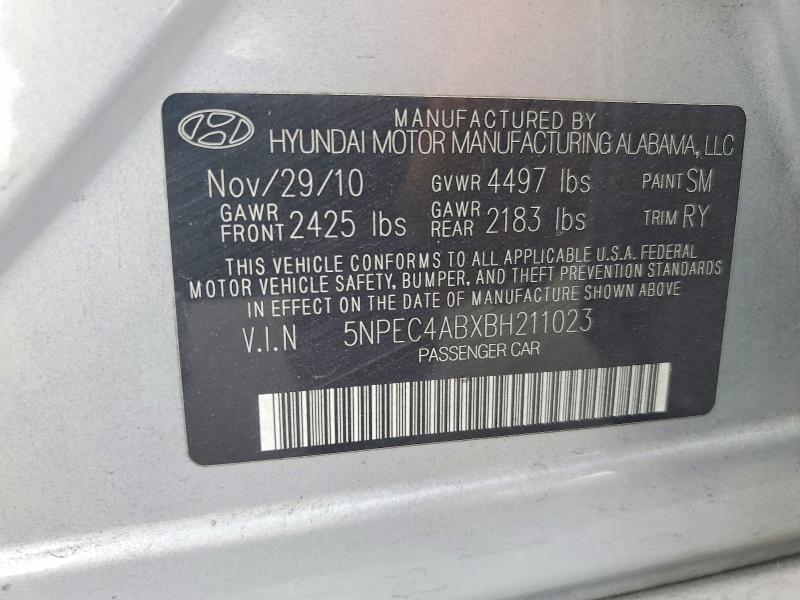 Продаж на аукціоні авто 2011 Hyundai Sonata, vin: 5NPEC4ABXBH211023, номер лоту: 56895066