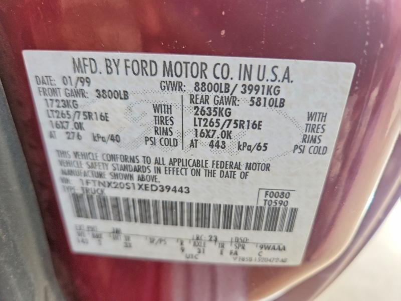 Продаж на аукціоні авто 1999 Ford F250, vin: 1FTNX20S1XED39443, номер лоту: 56369246