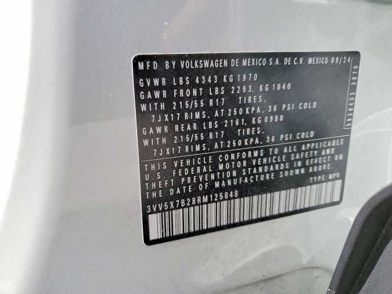 Продаж на аукціоні авто 2024 Volkswagen Taos, vin: 3VV5X7B28RM125848, номер лоту: 56275496