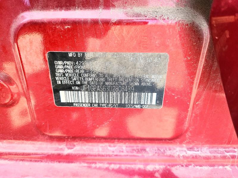 Продажа на аукционе авто 2013 Subaru Impreza, vin: JF1GPAS63D2808439, номер лота: 56060316