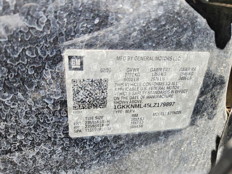 2020 Gmc Acadia მანქანა იყიდება აუქციონზე, vin: 1GKKNML45LZ179897, აუქციონის ნომერი: 56090016