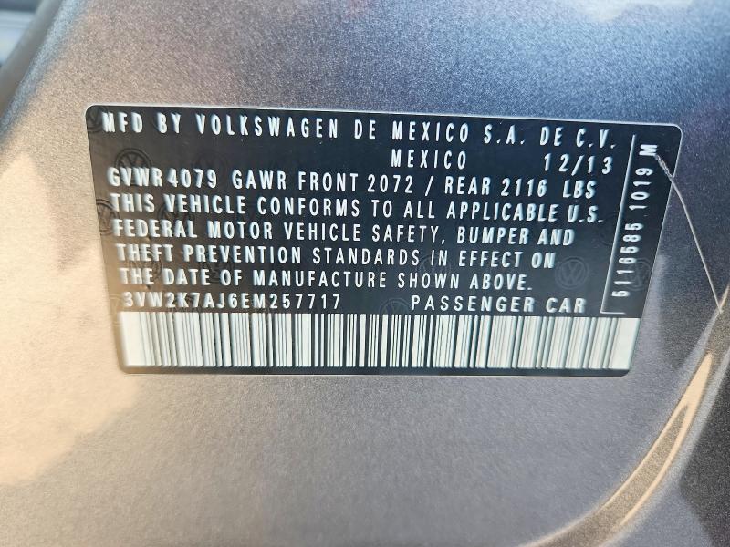 Продаж на аукціоні авто 2014 Volkswagen Jetta, vin: 3VW2K7AJ6EM257717, номер лоту: 58747646