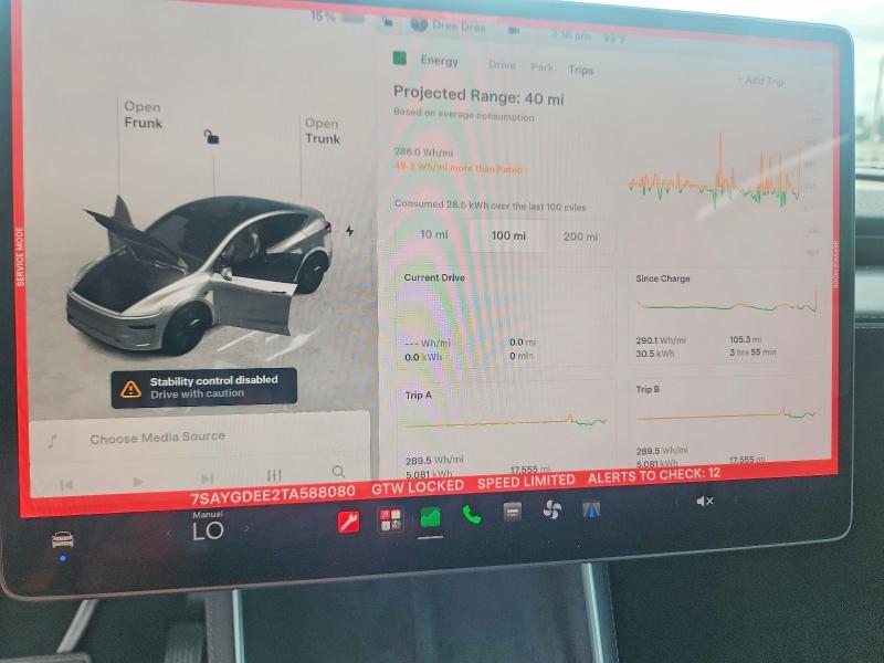 2026 Tesla Model Y მანქანა იყიდება აუქციონზე, vin: 7SAYGDEE2TA588080, აუქციონის ნომერი: 57815576