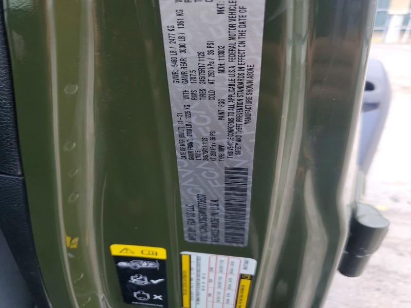 Aukcja sprzedaży 2021 Jeep Wrangler Unlimited, vin: 1C4HJXDG6MW773607, numer aukcji: 54599526