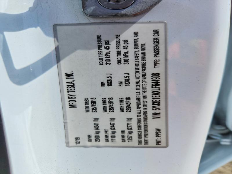 Aukcja sprzedaży 2020 Tesla Model 3, vin: 5YJ3E1EAXLF644908, numer aukcji: 58140326