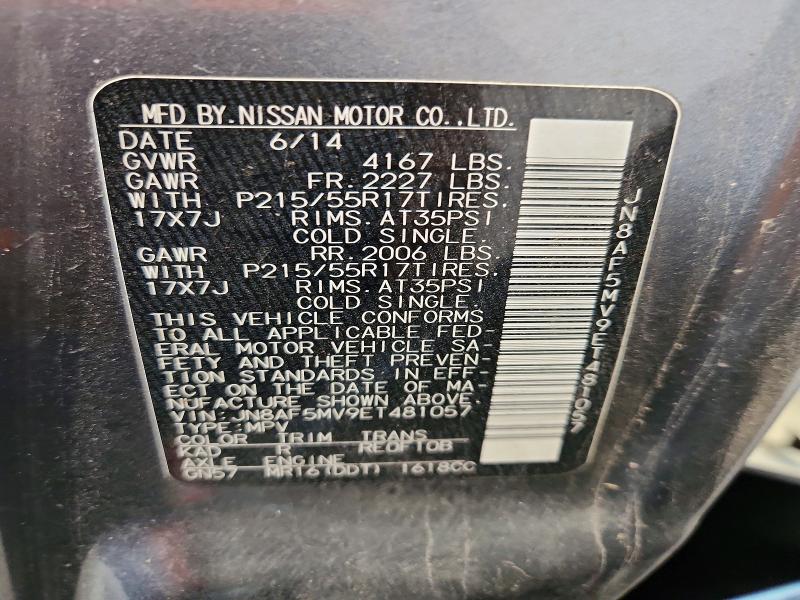 Продаж на аукціоні авто 2014 Nissan Juke, vin: JN8AF5MV9ET481057, номер лоту: 58130546