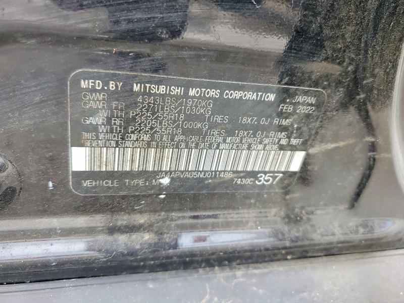Aukcja sprzedaży 2022 Mitsubishi Outlander Sport, vin: JA4APVAU5NU011486, numer aukcji: 57978076