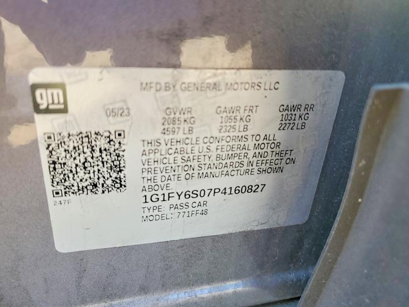 Aukcja sprzedaży 2023 Chevrolet Bolt Euv, vin: 1G1FY6S07P4160827, numer aukcji: 58801996