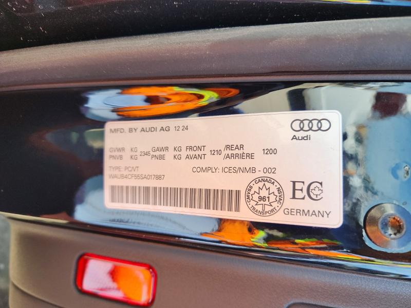 Aukcja sprzedaży 2025 Audi S5, vin: WAUB4CF55SA017887, numer aukcji: 55246286