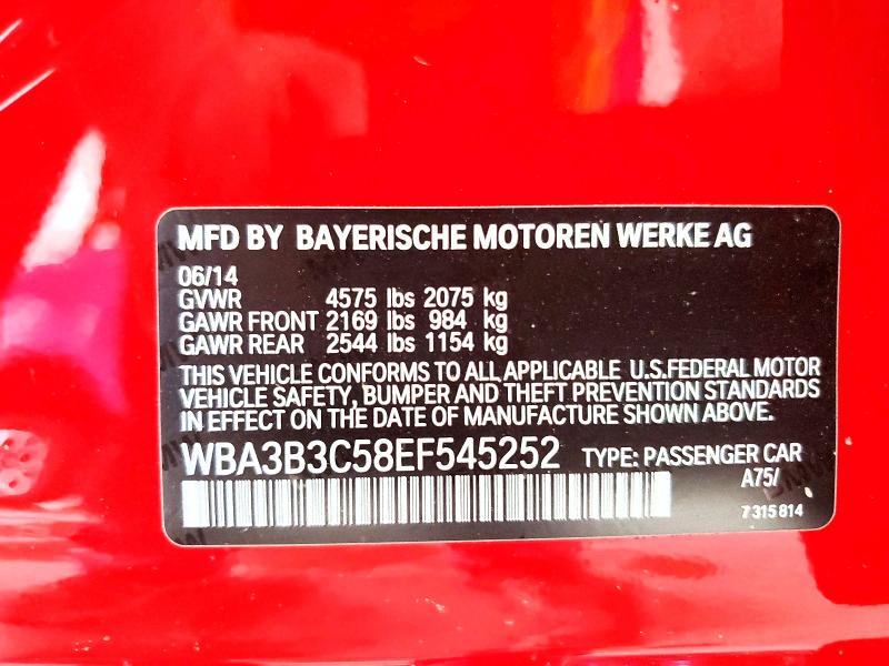 Продаж на аукціоні авто 2014 Bmw 328, vin: WBA3B3C58EF545252, номер лоту: 56789196