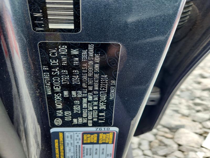 Aukcja sprzedaży 2020 Kia Forte, vin: 3KPF24AD7LE221314, numer aukcji: 57894856