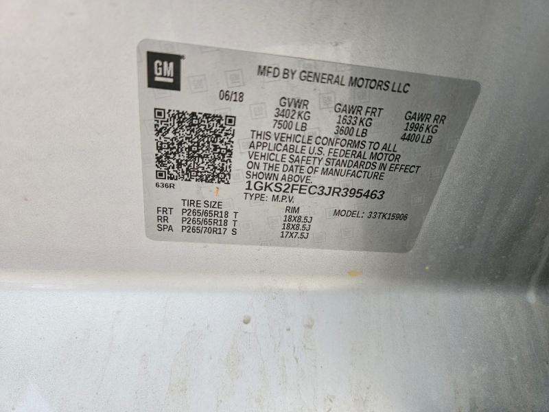 Продаж на аукціоні авто 2018 Gmc Yukon Xl, vin: 1GKS2FEC3JR395463, номер лоту: 55554066