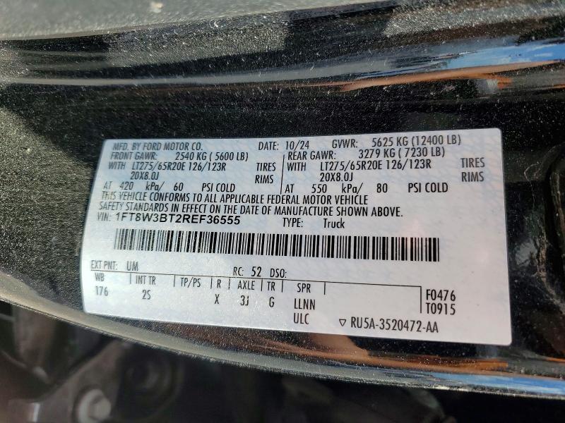 Продажа на аукционе авто 2024 Ford F350, vin: 1FT8W3BT2REF36555, номер лота: 58298816