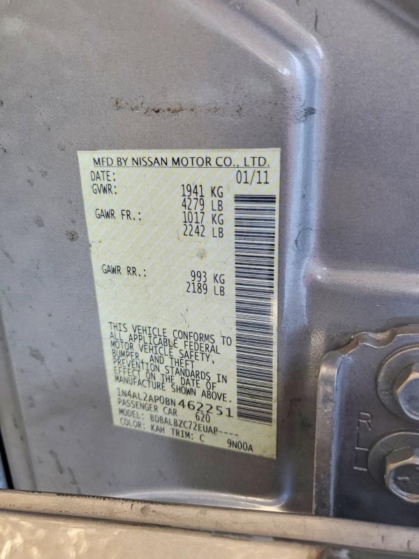 55736766 :رقم المزاد ، 1N4AL2AP0BN462251 vin ، 2011 Nissan Altima مزاد بيع