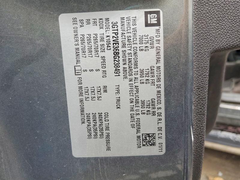 Продажа на аукционе авто 2011 Gmc Sierra, vin: 3GTP2VE36BG238491, номер лота: 56502086
