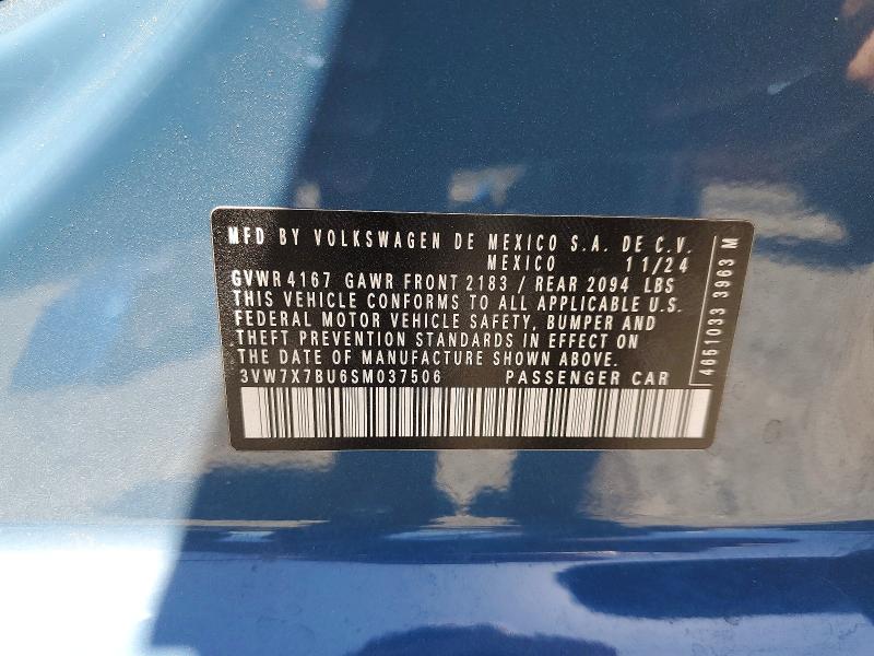 56146456 :رقم المزاد ، 3VW7X7BU6SM037506 vin ، 2025 Volkswagen Jetta مزاد بيع
