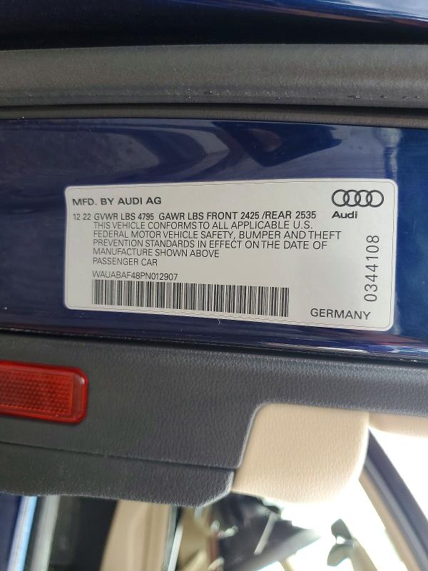 Aukcja sprzedaży 2023 Audi A4, vin: WAUABAF48PN012907, numer aukcji: 58946876