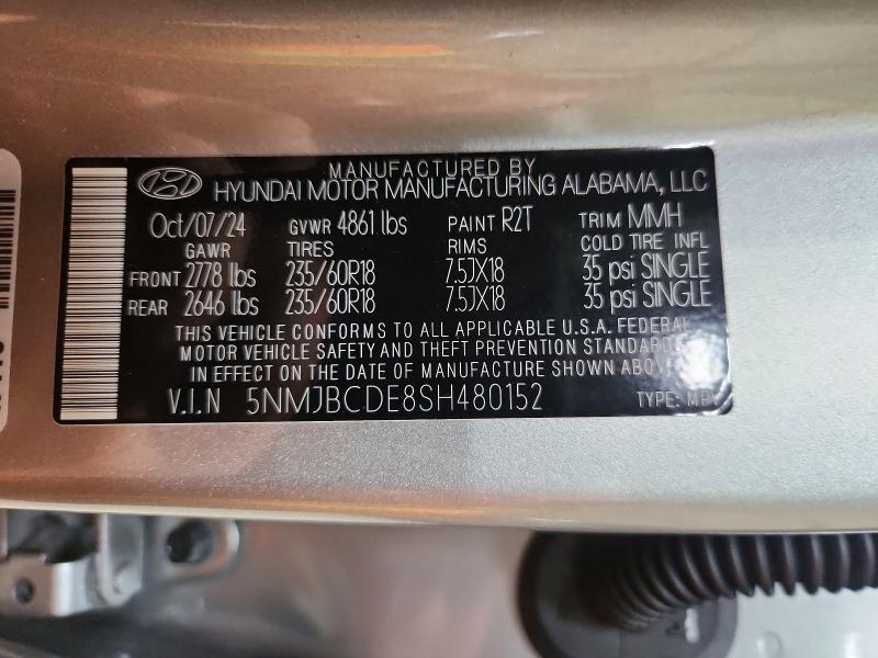 Aukcja sprzedaży 2025 Hyundai Tucson, vin: 5NMJBCDE8SH480152, numer aukcji: 58258326