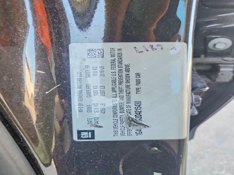 2013 Buick Verano მანქანა იყიდება აუქციონზე, vin: 1G4PP5SK2D4215430, აუქციონის ნომერი: 56142166