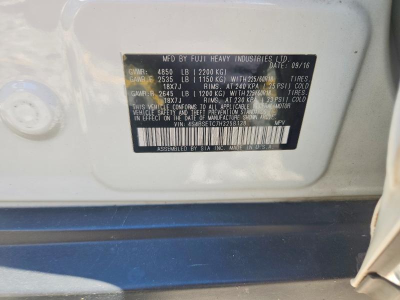 Продаж на аукціоні авто 2017 Subaru Outback, vin: 4S4BSETC7H3258138, номер лоту: 58214866