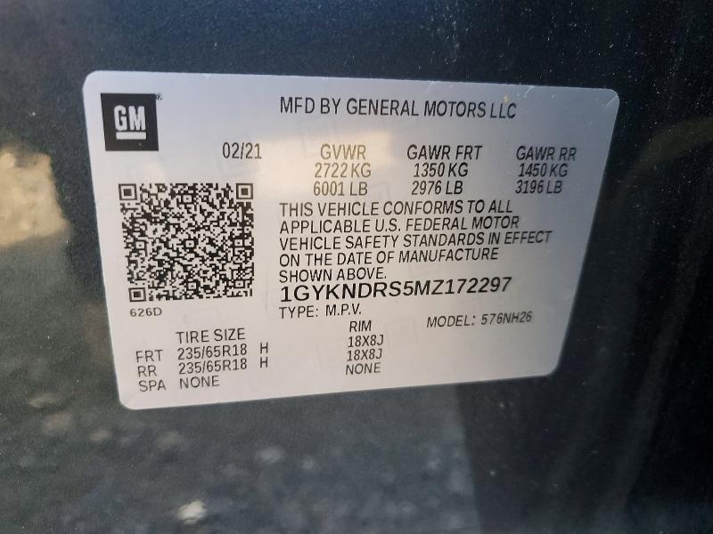 Продажа на аукционе авто 2021 Cadillac Xt5, vin: 1GYKNDRS5MZ172297, номер лота: 59029796