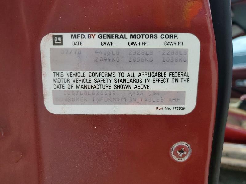 Продажа на аукционе авто 1978 Chevrolet Camaro, vin: 1Q87L8L626639, номер лота: 58194326