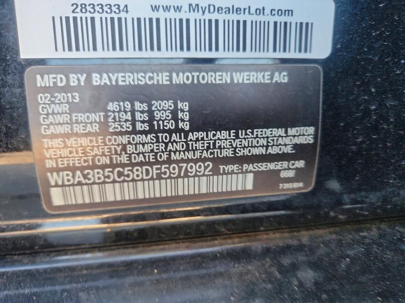 2013 Bmw 328 მანქანა იყიდება აუქციონზე, vin: WBA3B5C58DF597992, აუქციონის ნომერი: 56245216