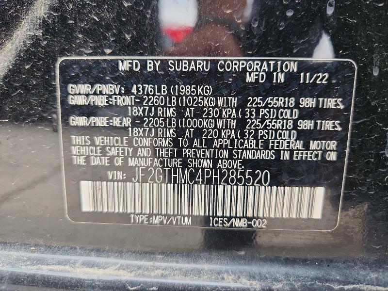 Продаж на аукціоні авто 2023 Subaru Crosstrek, vin: JF2GTHMC4PH285520, номер лоту: 55161716
