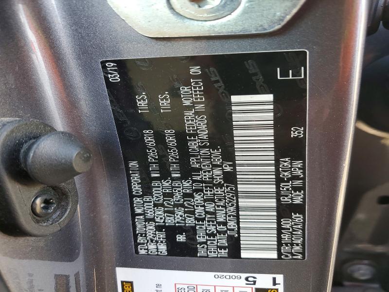 Продажа на аукционе авто 2019 Lexus Gx, vin: JTJBM7FX9K5229757, номер лота: 58722496