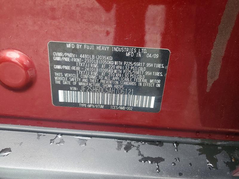 Продажа на аукционе авто 2010 Subaru Forester, vin: JF2SH6DC5AH706121, номер лота: 56716376