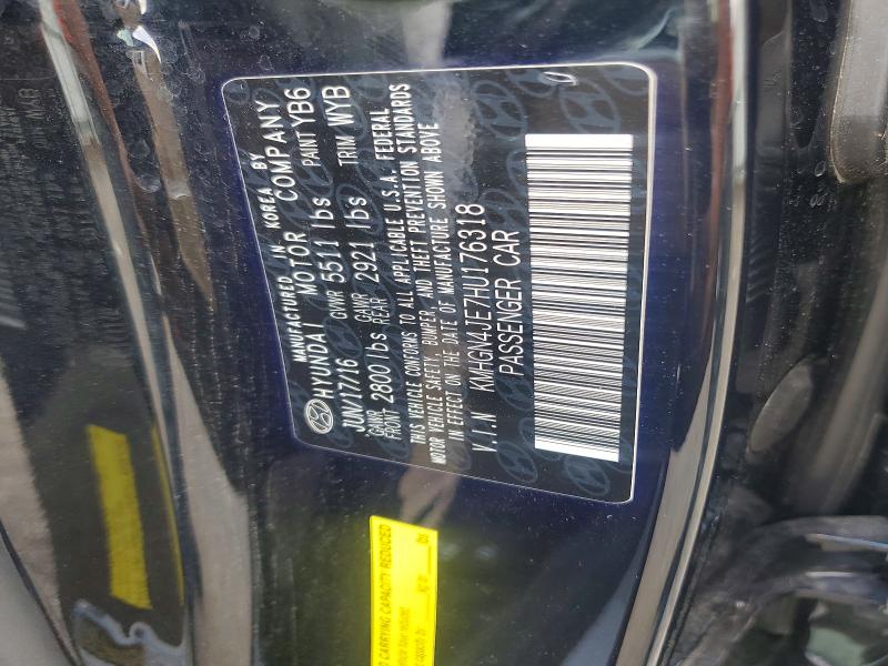 56764506 :رقم المزاد ، KMHGN4JE7HU176318 vin ، 2017 Genesis G80 مزاد بيع