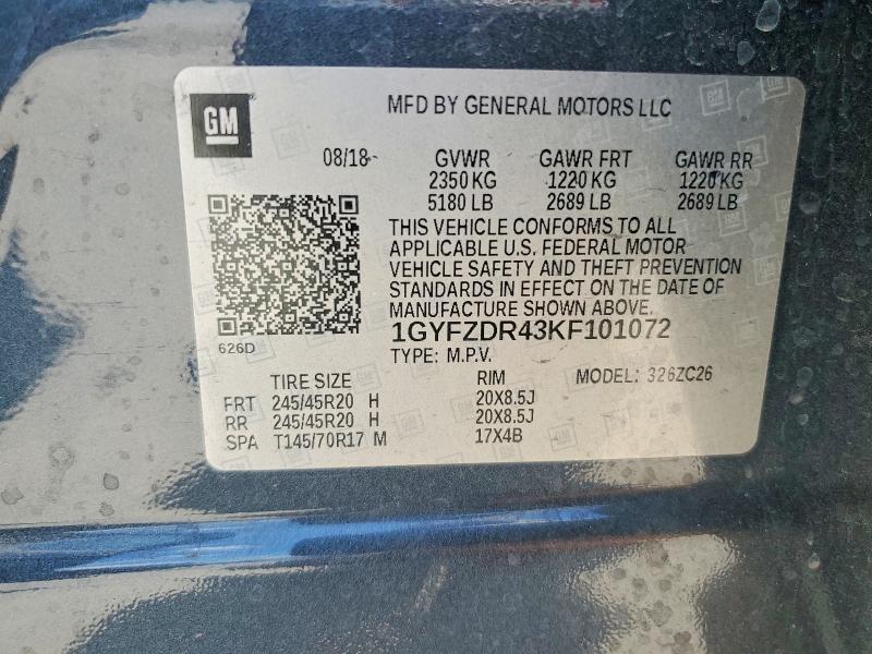 Продажа на аукционе авто 2019 Cadillac Xt4, vin: 1GYFZDR43KF101072, номер лота: 56932926