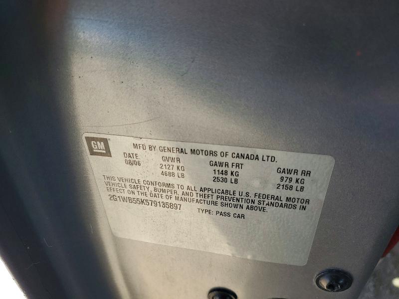 Продажа на аукционе авто 2007 Chevrolet Impala, vin: 2G1WB55K579135897, номер лота: 55529146