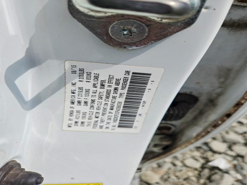 55615626 :رقم المزاد ، 1HGCR2F53FA268059 vin ، 2015 Honda Accord مزاد بيع