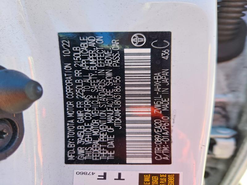 Продажа на аукционе авто 2022 Toyota Prius, vin: JTDKAMFU8N3186156, номер лота: 57973226