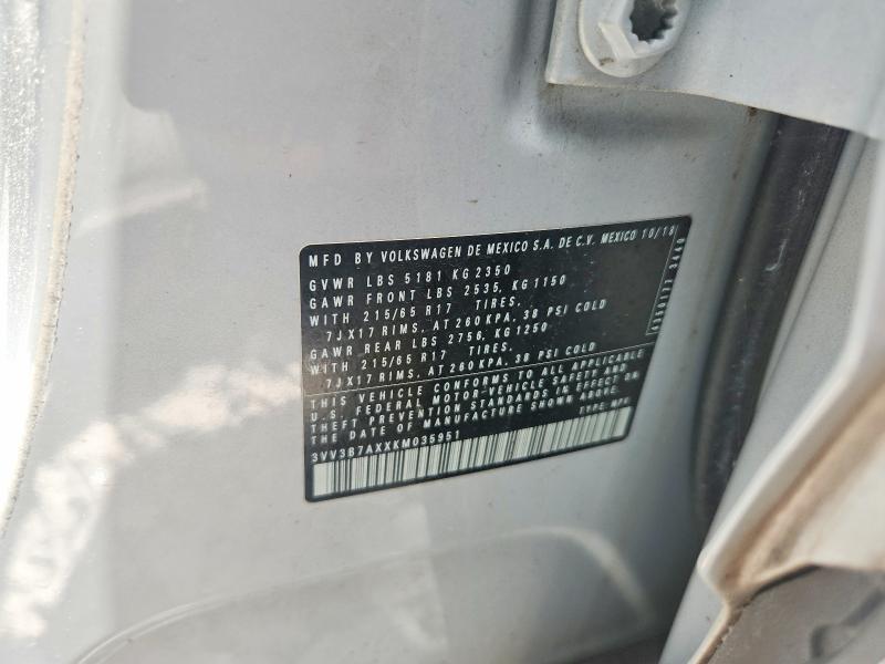 Aukcja sprzedaży 2019 Volkswagen Tiguan, vin: 3VV3B7AXXKM035951, numer aukcji: 53167436