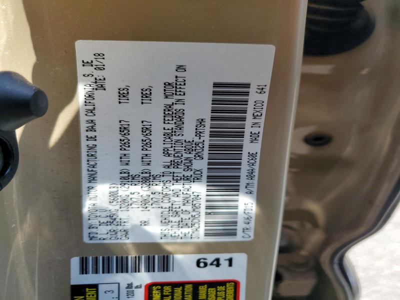 56152096 :رقم المزاد ، 3TMAZ5CN5JM057047 vin ، 2018 Toyota Tacoma مزاد بيع