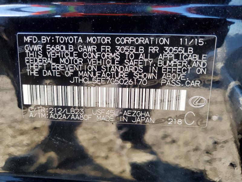 Aukcja sprzedaży 2016 Lexus Ls 460, vin: JTHCL5EF7G5026170, numer aukcji: 55761886