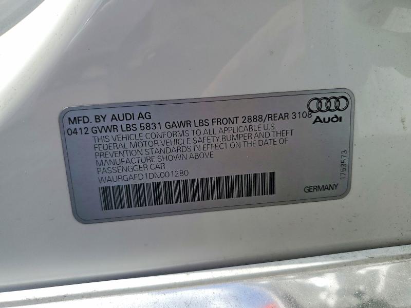 Aukcja sprzedaży 2013 Audi A8, vin: WAURGAFD1DN001280, numer aukcji: 57171586