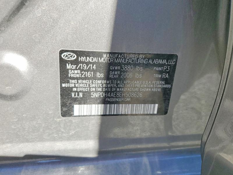 2014 Hyundai Elantra მანქანა იყიდება აუქციონზე, vin: 5NPDH4AE8EH508626, აუქციონის ნომერი: 58302086