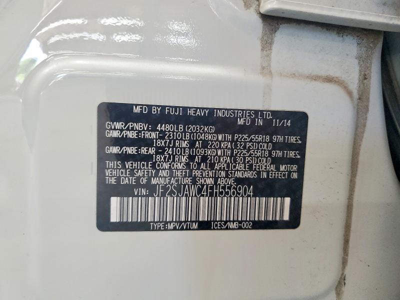 Aukcja sprzedaży 2015 Subaru Forester, vin: JF2SJAWC4FH556904, numer aukcji: 56267506