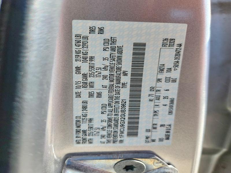 56185186 :رقم المزاد ، 1FMCU9GX2GUB39621 vin ، 2016 Ford Escape مزاد بيع